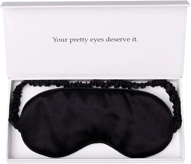 Silk Sleep Mask Light Blocking Luxury 100% Mulberry 19mm Silk Eye Mask Eye Cover Blindfold Ultra Soft Light & Comfy Anti A...