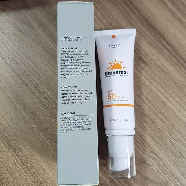 Tinted Sunscreen For Face SPF 50, Universal Protector Solar 50 Face Sunscreen Moisturizer, No Sticky, Hydrating travel siz...