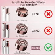 Gurelax Replacement Heads for Flawless Finishing Touch Facial Hair Remover, Gen 3 Replacement Blades for Women, New Versio...