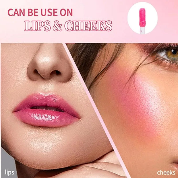 Color Changing Lip Gloss, Pink Magic Mood Lipstick Hydrating Lip Glow Oil Lip Tint Lip Inks Stain Lip Balm Not Greasy Tran...