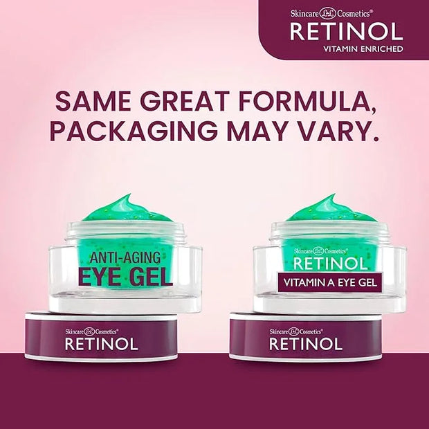 Retinol Vitamin A Eye Gel - Anti-Aging, Reduces Puffiness & Dark Circles, Restores Elasticity, 15ml - Product Image