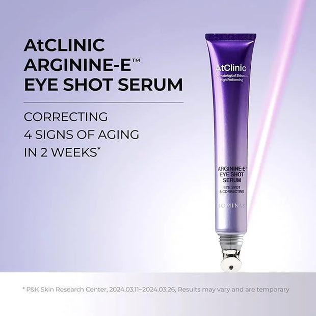 Atclinic Caffeine Eye Serum with Arginine-E & Vitamin E – Korean Eye Gel for Puffiness, Dark Circles, Fine Lines | Cooling...