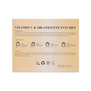 Under Eye Patches for Dark Circles,Puffy Eyes,20 Pairs Face Masks SkinCare With Vitamin C and 24k Gold - Product Image