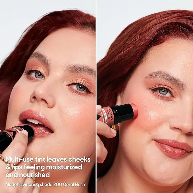 Almay Lip and Cheek Tint, Color & Care Tint Stick, Multi-Use Moisturizing Blush and Lip Color, Dewy Finish, 400 Nude Flush...