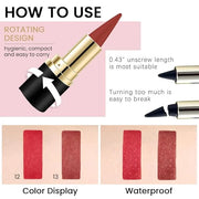 Kaely 2Pcs Red Dark Red Gel Eyeliner Pencil Set,Waterproof Color Colored Eye Liner Crayon,Cat Eye Stencil Gothic Halloween...