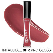 L'Oréal Paris Makeup Infallible 8 Hour Hydrating Lip Gloss, Modern Mauve, 0.21 Fl Oz - Product Image