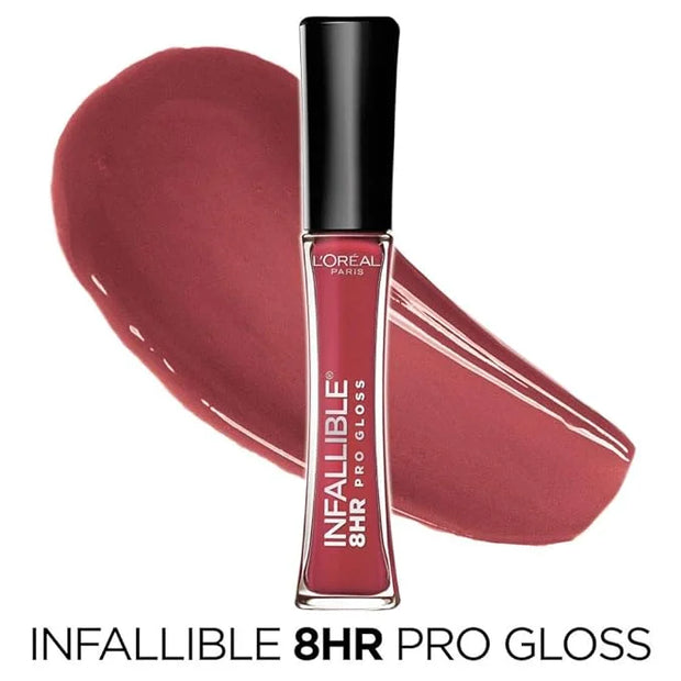 L'Oréal Paris Makeup Infallible 8 Hour Hydrating Lip Gloss, Modern Mauve, 0.21 Fl Oz - Product Image