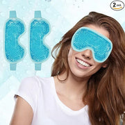 2 PCS Reusable Ice Eye Mask - Hot Cold Therapy Gel Bead for Puffiness, Dark Circles, Bags, Dry Eyes, Headaches, Migraines,...