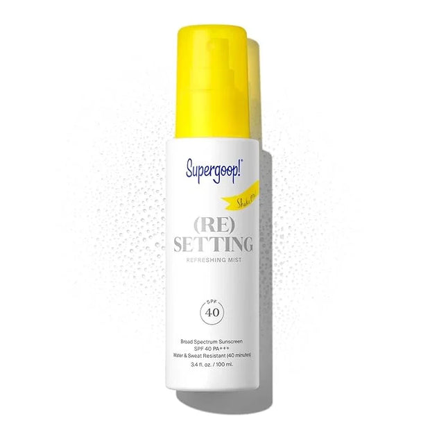 Supergoop! (Re)setting Refreshing Mist, 3.4 fl oz - SPF 40 PA+++ Facial Mist - Sets Makeup, Refreshes UV Protection & Help...
