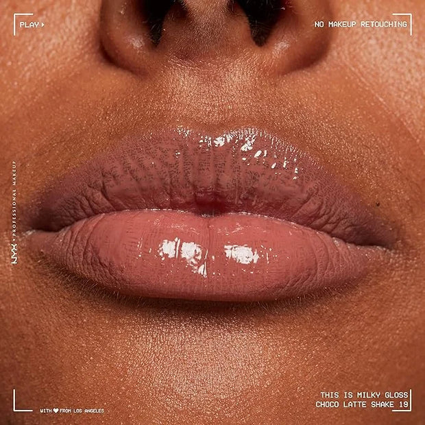NYX PROFESSIONAL MAKEUP This Is Milky Gloss, Lip Gloss with 12 Hour Hydration, Vegan - Choco Latte Shake (Milk Chocolate) ...