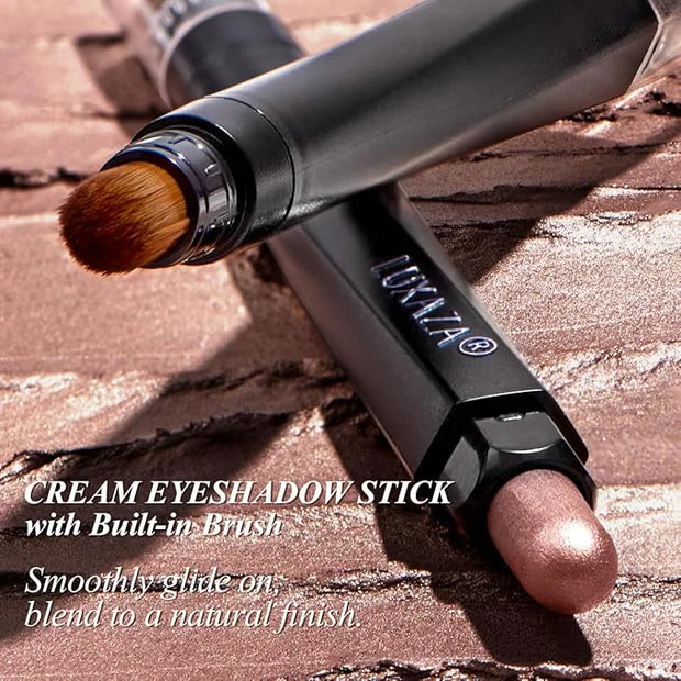 Neutral Eyeshadow Stick Makeup Set, Metallic Shimmer Matte Cream Eye Shadow Eyeliner Brightener Pencil Crayon - Classic 6P...
