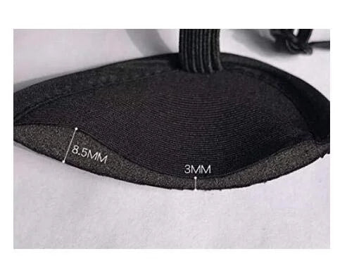 Black Eyepatch-Comfortable Adjustable Concave Shape Single Eye Mask Amblyopia Corrected Visual Acuity Recovery Eye Patch M...