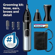 Philips Norelco Nose Trimmer 5000 for Nose, Ears, Eyebrows Trimming Kit, NT5600/62 - Product Image