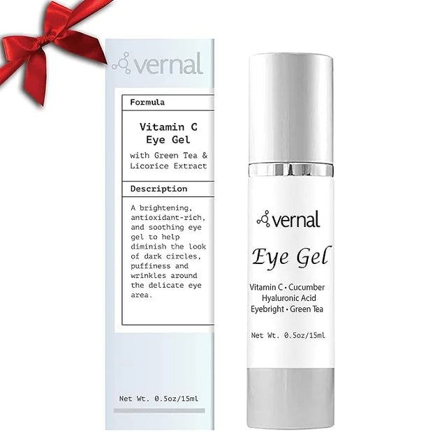 Vernal Anti Wrinkle Eye Cream - Vitamin C and Hyaluronic Acid Infused Collagen Eye Cream, Dark Circle Depuffing Eye Bag Cr...