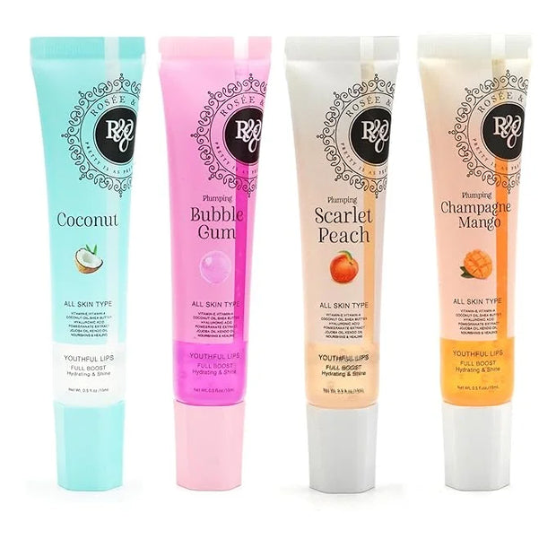 ROSÉE & CO Rosee Lip Gloss Vegan & Cruelty Free Treatment, Professional Make up, Long Lasting Glossy with Shea Butter, Moi...