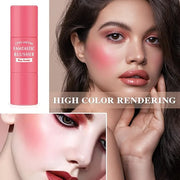 Cream Blush Stick with Brush,Waterproof Multi Cream Makeup Stick,Lightweight,Long-lasting,2 in 1 Multi Blush for Cheeks & ...