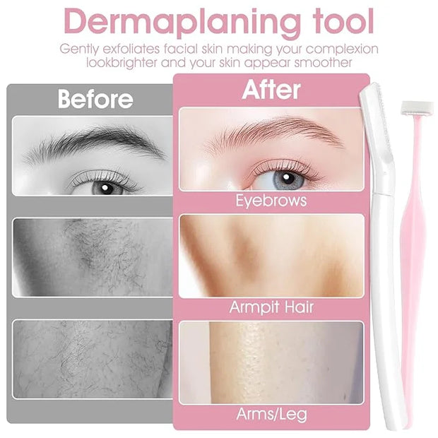 6pcs Eyebrow Razors for Women, Multipurpose Trimmers Set Precision Facial T Shape Shaver Hair Removal Tools Portable Face ...