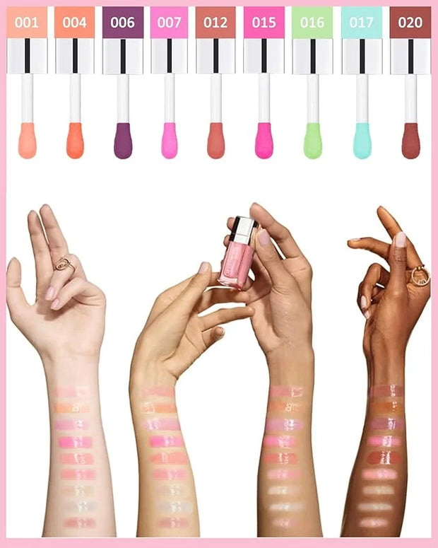 Tinted Moisturizing Lip Glow Oil,Hydrating Plumping Lip Gloss Lip Care Clear Toot Lip Oil for Dry Lip,Glow Reviver Lip Oil...