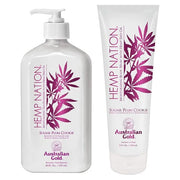 Australian Gold Hemp Nation Sugar Plum Cookie Bundle - Tan Extender Body Lotion (18 FL Oz) and Body Wash (8 FL Oz), Delect...