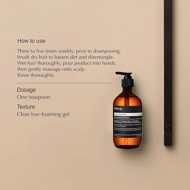 Aesop Classic Shampoo | Gentle Formulation | Leaves Hair Shiny, Soft, Freshened | Rosemary Leaf, Cedarwood Bark, Juniper B...