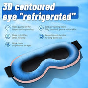 Cooling Gel 3D Sleep Eye Mask-Weighted Blackout Sleep Mask & Cold Compress for Dark Circles, Dry Eyes, and Puffiness - Com...