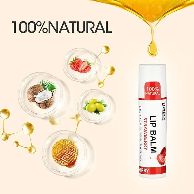 DMSKY 30 Pack Lip Balm, Natural