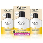 Olay Complete Lotion Moisturizer with Sunscreen SPF 15 Normal, 6.0 Fluid Ounce, 3 Count - Product Image
