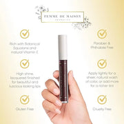 Cosmetics, Lustre Lip Gloss, Moisturizing, Long Lasting with Squalane & Vitamin E, 100% Gluten, Paraben & Phthalate-Free, ...