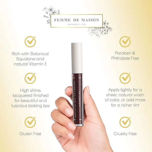 Cosmetics, Lustre Lip Gloss, Moisturizing, Long Lasting with Squalane & Vitamin E, 100% Gluten, Paraben & Phthalate-Free, ...