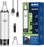 Ear & Nose Hair Trimmer with LED Display for Men Women,Painless USB Rechargeable Eyebrow & Facial & Nose Hair Trimmer Clip...