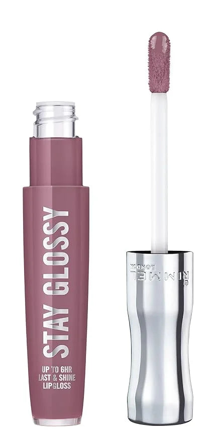 Rimmel Stay Glossy Lip Gloss Bundle - 030 Cake for Breakfast & 200 Tainted Love, .18oz Each - Product Image
