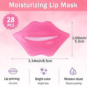28 PCS Lip Mask,Collagen Crystal Lip Lips