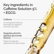 Two Pack Caffeine Solution 5% + EGCG, Depuffing Eye Serum for Dark Circles and Tired Eyes with Honey Hand Cream Bundle - P...