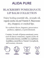 Blackberry Pomegranate Lip Balm Collection, Vegan Lips,