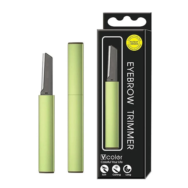 Exfoliating Eyebrow Razor Dermaplaning Tool Eyebrow Trimmer with 4 Replacement Blades, Facial Razors for Women Aluminum Al...