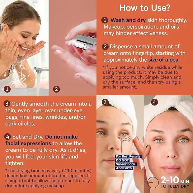 TEREZ & HONOR Anti-Aging Rapid Reduction Under-Eye Cream, Visibly and Instantly Reduces Wrinkles, Dark Circles and Eye Bag...