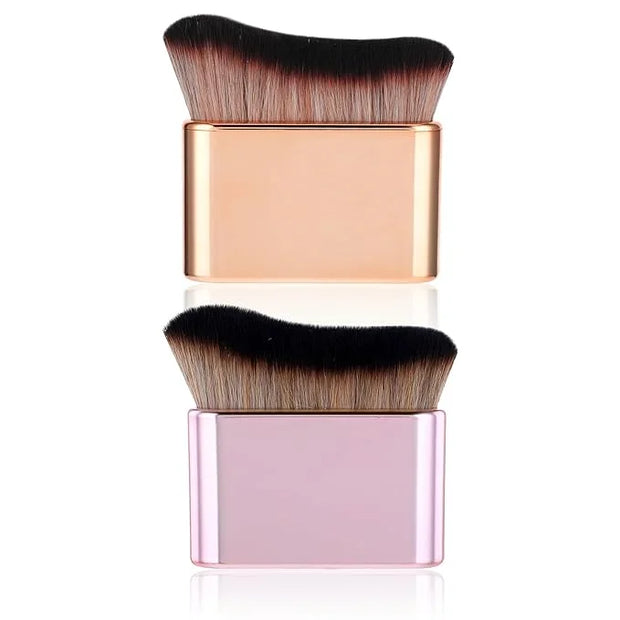 2Pcs Self Tan Brush Soft Body Makeup Brush Portable Self Tanning Brush Self Tanner Face Brush For Body & Leg Makeup（Rose G...