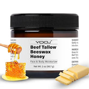 Beef Tallow and Honey Face Moisturizer for Face & Body - Organic Beef Tallow Moisturizer with Tallow and Beeswax & Honey, ...