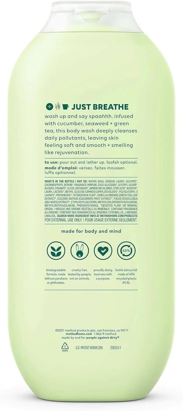 Method Body Wash, Daily Zen, Paraben and Phthalate Free, 18 oz (Pack of 6) - Product Image