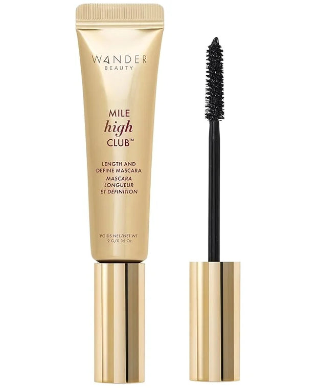 Wander Beauty Mile High Club Length + Define Black Mascara - Smudge-Proof, Lash Lengthening Mascara for a Full, Fanned Out...