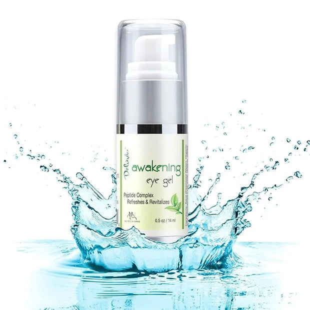 Deluvia Daily Under Eye Gel - Reduces the Appearance of Puffiness, Wrinkles, Fine Lines, Bags, Dry, Crepe Skin - Organic A...