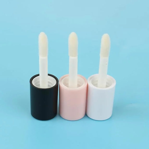 COSIDEA 50pcs 3ml mini lip gloss tubes Bulk Sample size Round Pink lipgloss cotainer pack bottles - Product Image