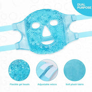Cold Face Eye Masks Ice Face Mask Hot Cold Compress For Dark Circles, Puffiness, Migraines, Headache, Stress, Redness, Coo...