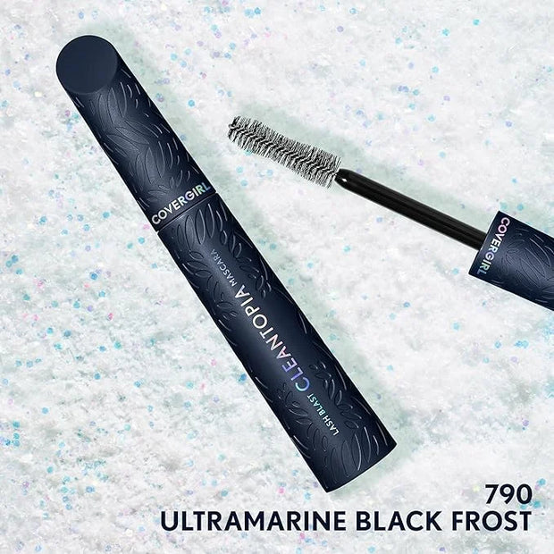 CoverGirl Lash Blast Cleantopia Volume Mascara, 790 Ultramarine Black Frost, Vegan Formula, Clean, Volumizing, for Sensiti...