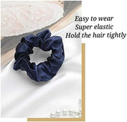 Silk Satin Sleeping Eye Mask, Navy Sleep Eye Night Blindfold for Women and Men, Soft Breathable Blackout Eyeshade Eye Cove...