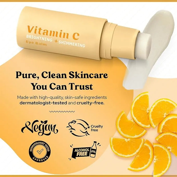 BellaBLISS Vitamin C Eye Balm Stick – Lightweight Under Eye Cream for Puffiness, Dark Circles & Wrinkles – Made in Korea –...