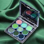9 Colors Green Olive Matte Shimmer Eyeshadow Palette