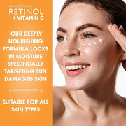 Retinol + Vitamin C Eye Cream - Anti-Aging, Dark Circle & Puffiness Treatment for Smooth, Firm Skin - Hydrating & Nourishi...