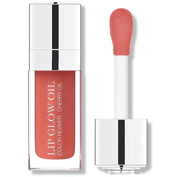 Plumping Lip Oil,Hydrating Lip Gloss Tinted Lip Balm Lip Care Transparent Toot Lip Oil,Big Brush Head Glass Lip Glow Oil F...
