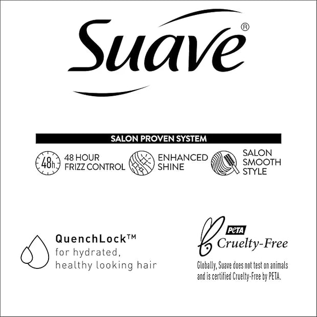 Suave Shampoo and Conditioner Set, Silk Protein Infusion, Sleek & Smooth – Protein Hair Treatment for Dry, Damaged Hair, D...